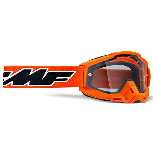 FMF POWERBOMB Enduro Goggle Rocket Orange - Clear Lens