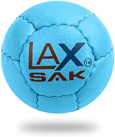 Lax Sak Soft Practice Lacrosse Balls - Same Weight & Size as a Regulation Lacrosse Balls, Great for Indoor & Outdoor Practices, Less Bounce & Minimal Rebounds - Carolina Blue, 1 Pack