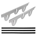 Silicone Oven Guards for Racks (3 Pack) and 25.4 Stove Gap Covers Stainless Steel (Steel, 2 Pack), Bundle