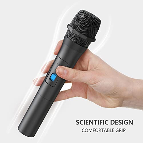 Microfone de karaokê - Sistema de microfone sem fio dinâmico de metal com receptor recarregável,Micr