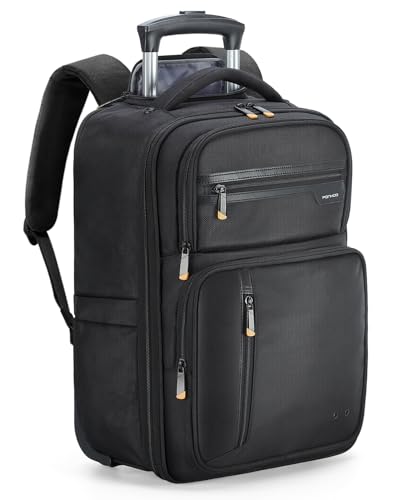 Ponhog Rucksack mit Rollen, Business Rucksack Trolley Handgepäck Flugzeug Reiserucksack Laptop Rücksack mit 15 Zoll Laptopfach Backpack für Uni, Arbeit, Schwarz Ponhog Rucksack mit Rollen, Business Rucksack Trolley Handgepäck Flugzeug Reiserucksack Laptop Rücksack mit 15 Zoll Laptopfach Backpack für Uni, Arbeit, Schwarz