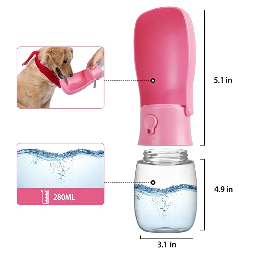 Dog Water Bottle, Foldable Dog Water Bowl for Walking, Portable Dog Water Bottle Pet Water Dispenser for Outdoor, Travel… - Image 3