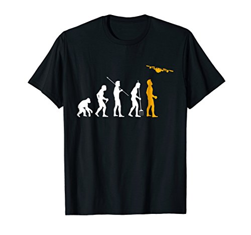 Quadcopter Drone Evolution Enthusiast Novelty Gift T-Shirt