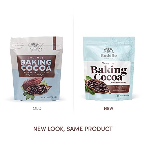 Rodelle Gourmet Baking Cocoa Powder, Dutch Processed, 25 oz in a resealable bag