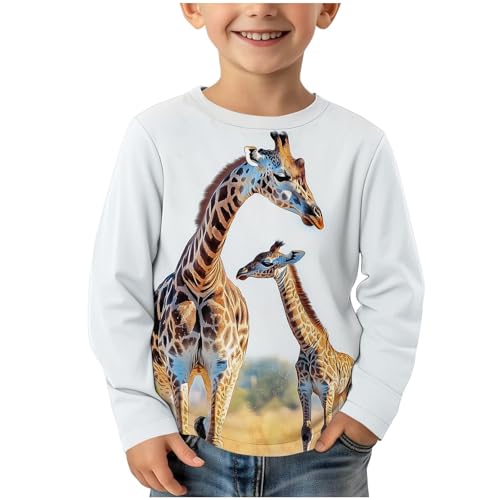 Boys Cute Printed Shirts 2025 Fashion Graphic Long Sleeve Tops Preppy Clothes Kids Lightweight Crewneck Casual Blouse2