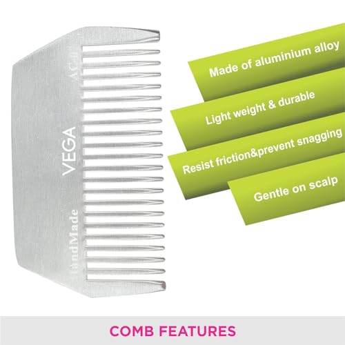 VEGA Shampoo Comb, Silver, 38 g - Image 5