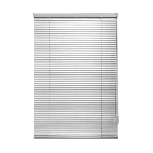 LRYELWA Persianas Venecianas de Aluminio para Ventanas,Hogar y la Oficina,Privacidad,Protección contra la luz y el deslumbramiento,Todas Las Piezas de Montaje Incluidas,Plateado (105cm x 190cm)