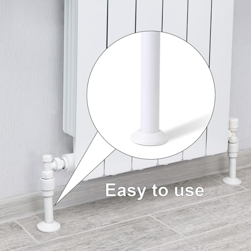 Kunststoffschlauch Heizungsrohr Verkleidung,Rohrverkleidung,Heizkörper Rohrisolierung,Universeller Innendurchmesser kleiner als 22mm,4 Stück 200mm(Länge) X 32mm(Außendurchmesser)+4 Stück Rosette