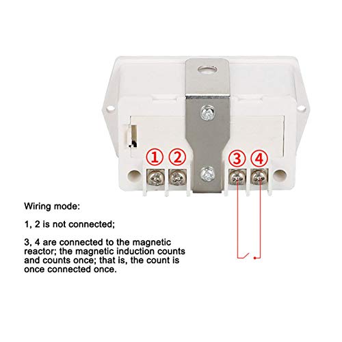Miniatura 5 de TOPINCN Contador de máquina herramienta de 5 dígitos 0 a 99999 Pantalla de inducción magnética XJ-5J Contador electrónico LCD Contador de contador