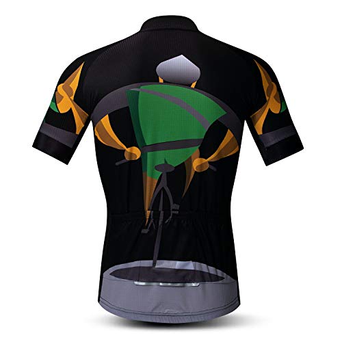 Men's Cycling Bike Jersey Short Sleeve With 3 Rear Pockets- Moisture Wicking, Breathable, Quick Dry Bicycle Shirt S-3Xl #TOP1