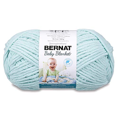 Image of Bernat BABY BLANKET BB Seafoam Yarn - 1 Pack of 10.5oz /300g - Polyester - #6 Super Bulky - 220 Yards - Knitting /Crochet
