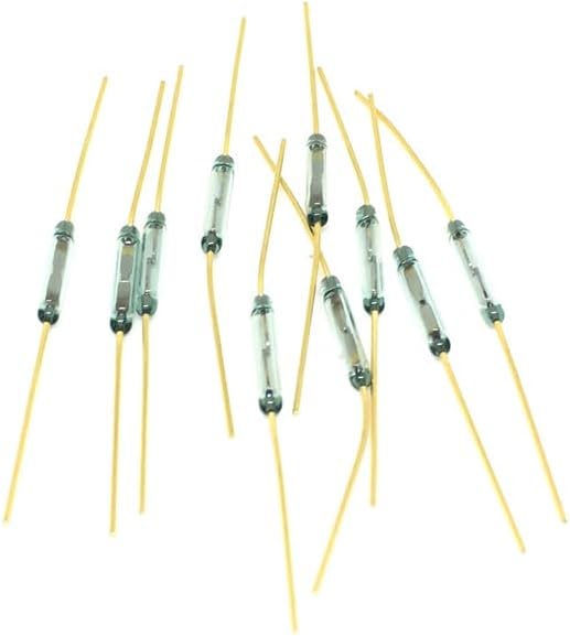 50PCS MKA10110 Reed Switch 1.8 * 10mm Magnetic Control Switch Green Glass Reed Switches Glass Normally Open Contact For Sensors