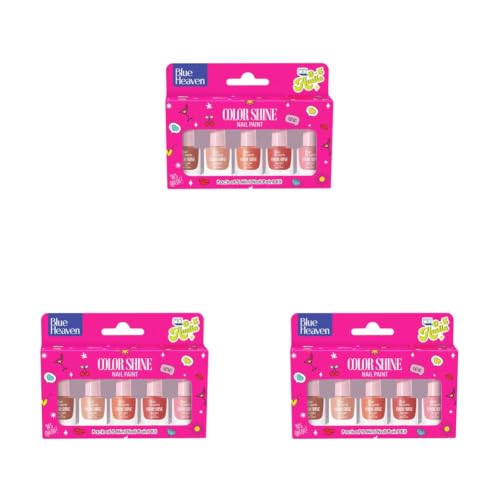 Image of Blue Heaven Color Shine Nail Polish Set for Women | Pack of 15| Glossy Finish | Quick Drying | Long Lasting Nail Polish for Women | Chip Free Nail Paint | Gift Set for Women|9 to 5 Hustle, 25ml