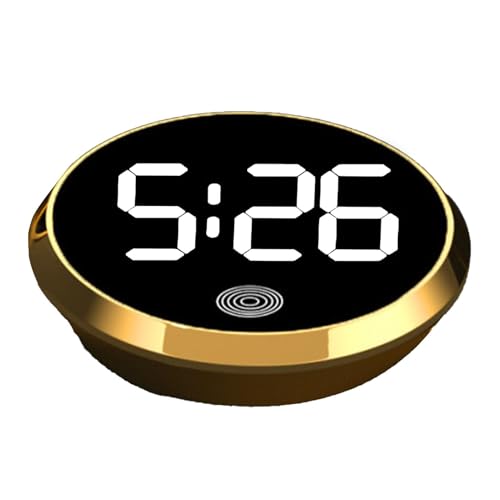 Car Digital Clock - Round Digital Auto Dashboard Clock, Digital Dashboard Clock, Touch Screen Design Vehicle Interior Supplies for Small Car, RV, Truck, Sedan