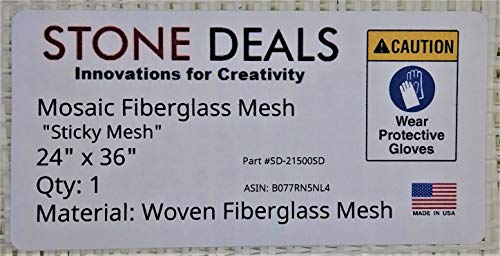 Mosaic Sticky Mesh for Back Mounted Mosaic Tile 24" x 36"