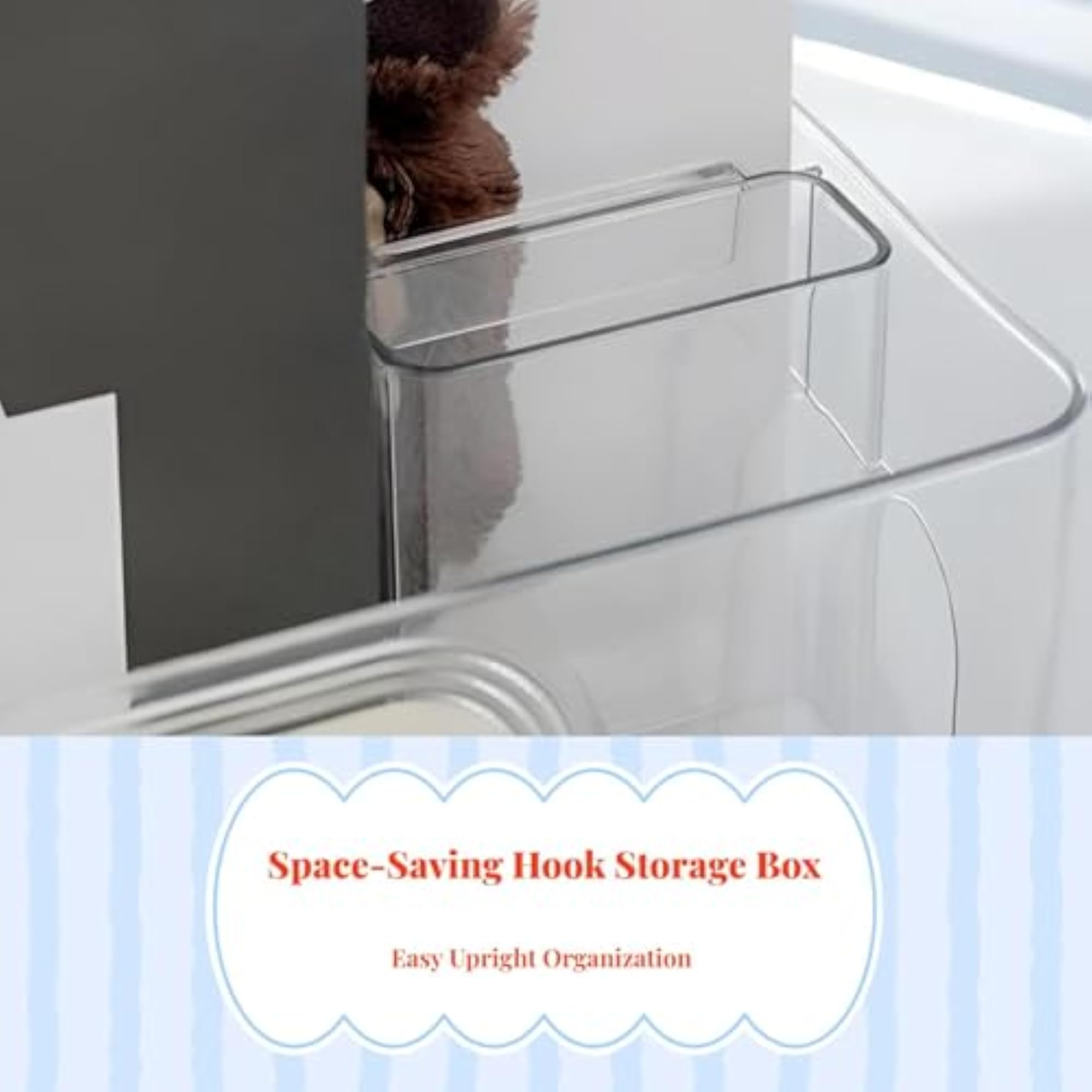 Clear Acrylic Storage Box, Wall-Mount Organizer for Vanity