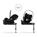 CYBEX Gold Babyschale Cloud G3, Ab Geburt bis ca. 24 Monate, Für Kinder ab 40 cm bis 87 cm, Max. 13 kg, 180° Drehfunktion, Inkl. Neugeboreneneinlage, Magic Black