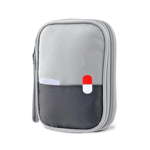 LIURFLNC Reiseapotheke Tasche, Medikamententasche, Medizintasche Feuchtigkeitsbeständige Medikamenten-Aufbewahrungstasche, Reise-Erste-Hilfe-Set Geeignet für Schule Reisen Camping und Wandern