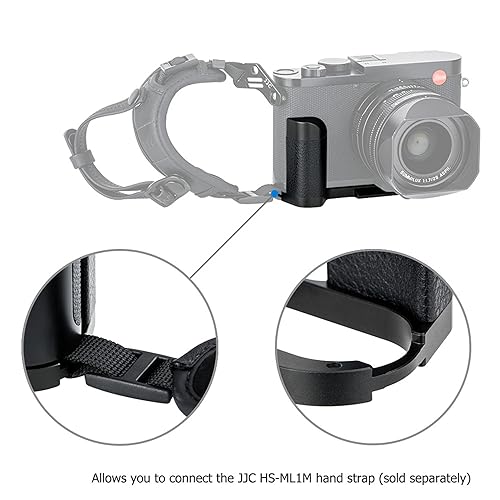 Solid Metal Hand Grip Secure L Bracket Holder for Leica Q2 Digital Camera, Anti Slip Q2 Handgrip with Arca Swiss Type Quick Release Tripod Mount, No Blocking to Battery & Memory Card Compartment by JJC - Image 5
