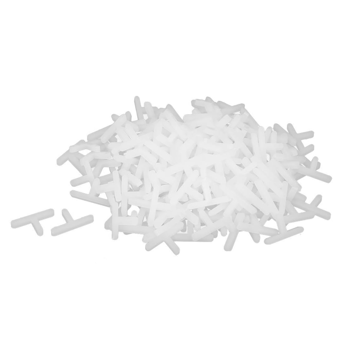 TA-VIGOR 200Pcs T Shaped Tile Spacers 3mm, Plastic Wall & Floor Tile Spacers for Ceramic Porcelain Mosaic Installation, Reusable Tiling Tools for Accurate Grout Lines, White