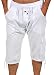 Cotton Natural Bermuda Shorts Long Cargo Summer Beach Cruise Shorts