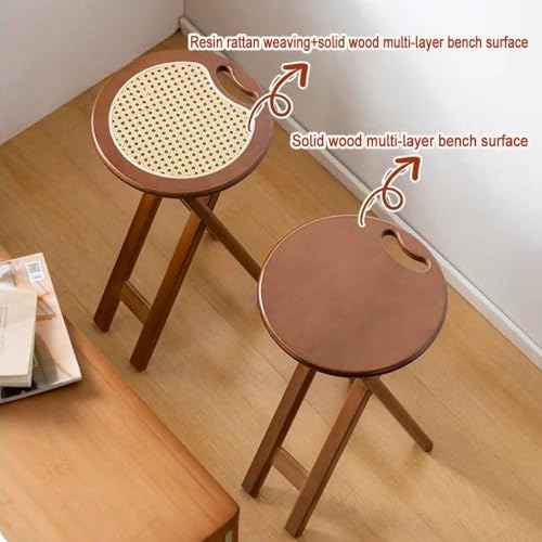 Tabourets de bar pliants en bois portables pliables pour petite cuisine