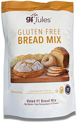 gfJules Certified Gluten Free Bread Baking Mix | Non-GMO, Vegan, Kosher & Top 8 Allergen Free | Great Cup for Cup Baking Alternative to Regular Bread Mixes | 18 Ounces