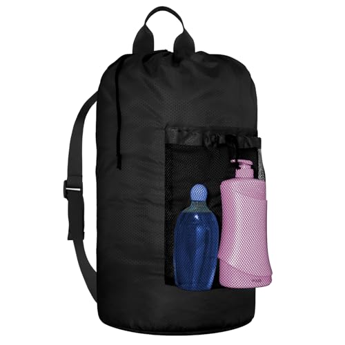 Iaodia Laundry Bag Backpack Large Travel Laundry Bag With Mesh Pocket & Adjustable Shoulder Straps Portable Backpack Laundry Bag For College cover