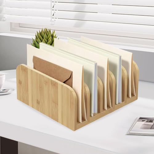 Porte-documents de bureau en bois pour trier vos magazines et documents