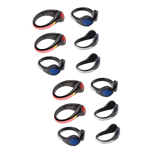 HANABASS 2sets Led Shoe Clip Lights Flashing Safety Gear for Flashing Lights Clip 6pcs*2 Random Color