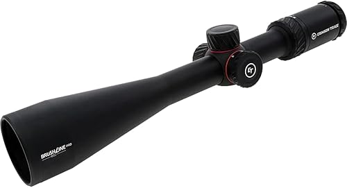 Miniatura 124 de Crimson Trace Brushline Pro Riflescope con construcción sólida ligera, tapas de alcance y paño para lentes para caza, tiro y exteriores