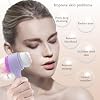 Face Brush 2 in 1, Silicone Facial Cleansing Exfoliating Brush Soft Bristles Pore Deep Cleansing Manual Dual Face Wash Scrub Brush For Massaging, Makeup Skincare Removal, Gradient Purple