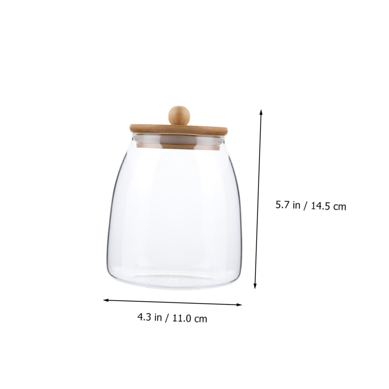 Abaodam 2piezas Tarros Tapa para Almacenar Dulces y Frutos Secos Contenedores de Vidrio Multiusos para Cocina