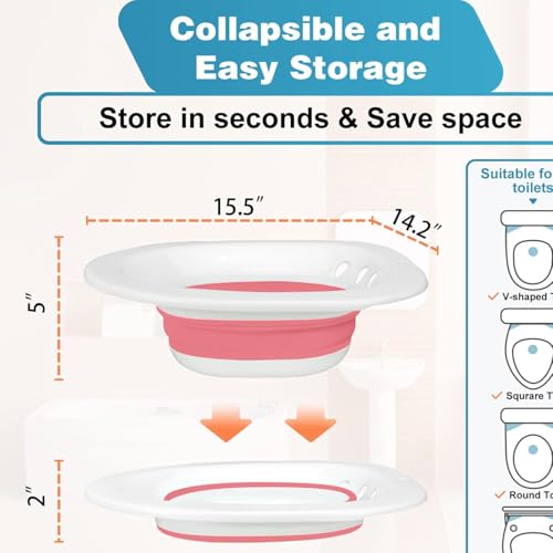 Image of Gadget Deals- sitz bath tub for fissure | sitz bath tub for adults | sitz bath tub for post delivery | sitz bath tub for piles |Fits All Toilet Seats-Postpartum Care, Hemorrhoids Inflammation Treatment- piles tub for hot water