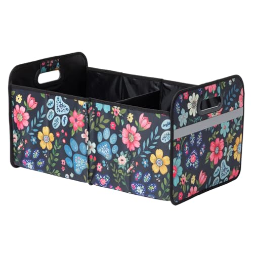 Foldable Pet Travel Trunk Organizer with Handles