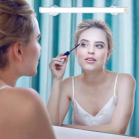 BESTCAN LED Mirror Lights, Portable Vanity Lights | Simulated Daylight | 4 Brightness Level Touch Control | Rechargeable, Cordless Makeup Lights Cover