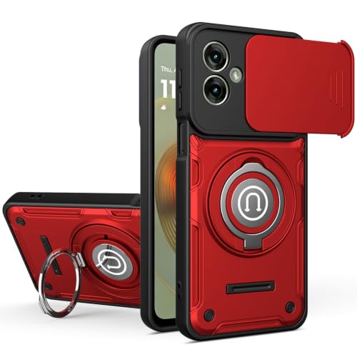 Housse rigide Moto G55 5G Rosso haute résistance avec béquille métal