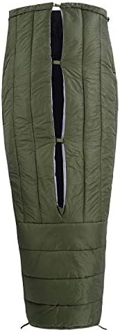 OneTigris FEATHERLITE Ultralight Sleeping Quilt, 1000g, Black Orca Series (OD Green)