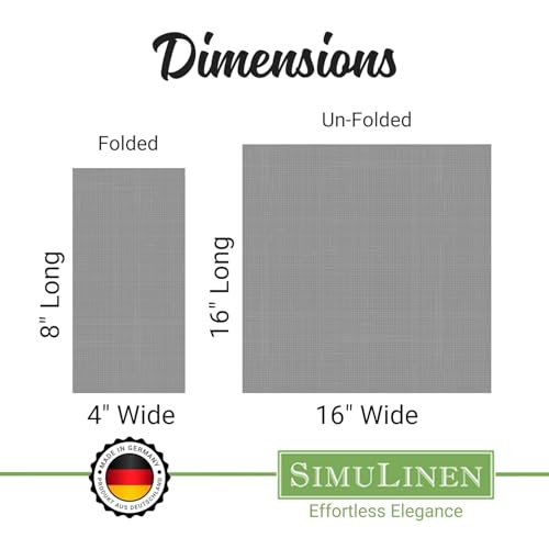 image for SimuLinen Pewter Linen Feel Disposable Dinner Napkins - Cloth-Like, Ko