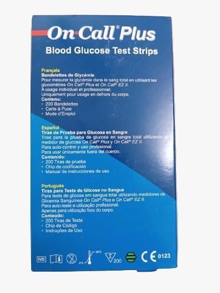 On Call Plus Blood Glucose Test Strips 200 Strips_Pack of 4