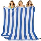 Hexify Serviette de Plage XXL 200x145 cm, Grande Serviette en Microfibre à SéChage Rapide, Serviette De Bain sans Sable, Couverture De Plage pour Femmes (Bleu foncé)