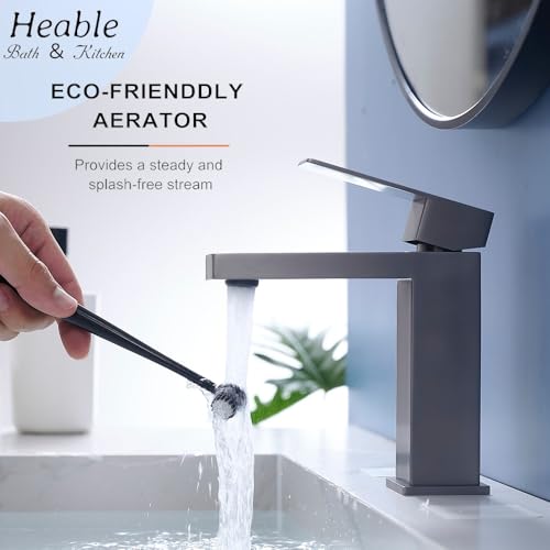 Robinet mitigeur de lavabo carré sans fuite avec flexibles inclus