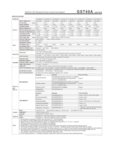 Alimentation à découpage GST40A transformateur électrique polyvalent 24V P1J - 4