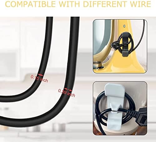 6 Pack Cord Organizer for Kitchen Appliances, Self Adhesive Cord Holder Cord Organizer Cord Wrap Kitchen Organizers Storage for Mixer, Air Fryer, Keep Your Kitchen Appliances Cord Tidy