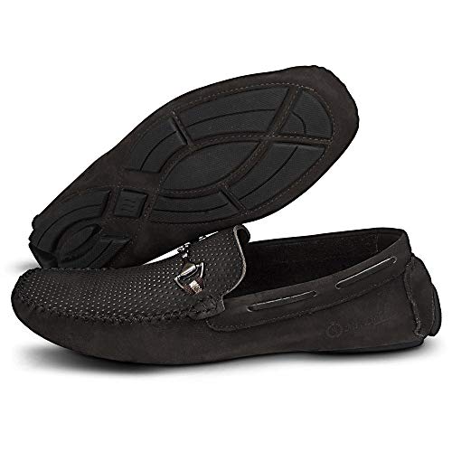 Mocassim Dockside Casual Masculino Couro Nobuck Cor:Marrom;Tamanho:40