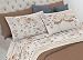 HomeLife Completo Lenzuola Letto Singolo Cotone Made in Italy | Completo Letto Singolo con Lenzuola Singolo Sopra, Lenzuolo con Angoli Singolo e Federe Cuscini Patella | Fantasia Fenicotteri Beige