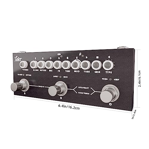 Iset Cube Baby Guitar Multi Effects Pedal With Ir Cab, 9 Models Delay Reverb Phase Chorus Distortion Overdrive For Electric Guitar And Bass True Bypass #TOP1