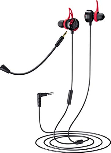 Evo Core Phenom Covert, Gaming Earbuds with Detachable Boom Mic, Noise Isolating Low