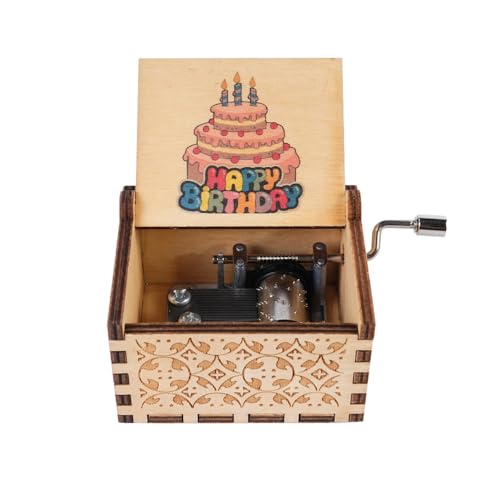 Ieron Scatola Musicale in Legno Vintage a manovella, Regalo per fidanzate, Ragazze, San Valentino, Anniversario di Matrimonio, Regalo Romantico per Donne, Fidanzata, Colore del Legno