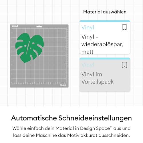 Cricut Smart Vinyl, abnehmbar, 33 x 91 cm, 1 Bogen (schwarz)